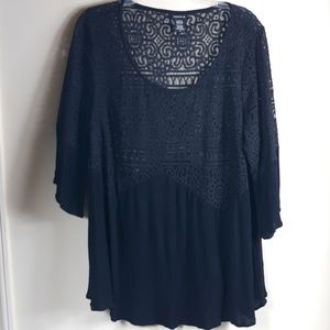 Torrid Sheer Lace Blouse Size 2